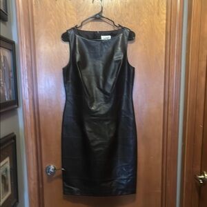 David Meister Brown Sleeveless Sheath Mini Dress